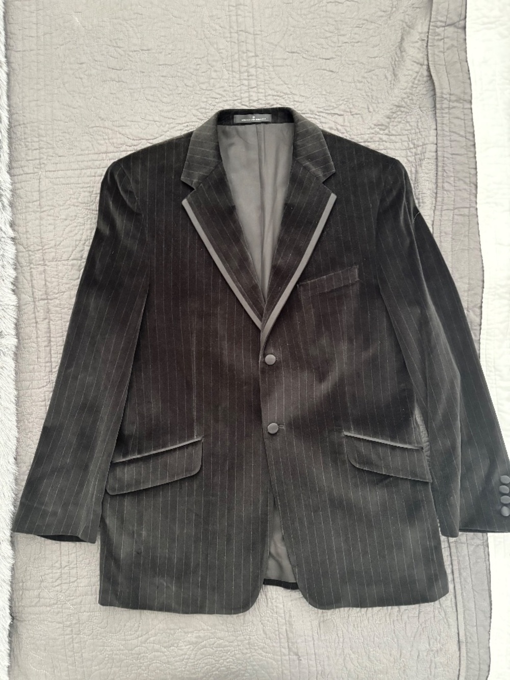Joseph Abboud Men’s Black Tie size 30R Black Velvet Jacket - Picture 4 of 12